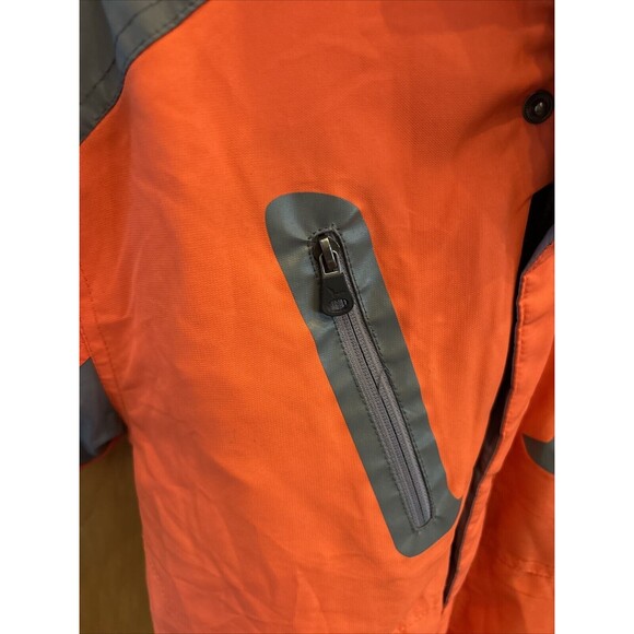 Hawke & Co Sports Boy Youth Size 14 16 Orange Gray Winter Coat Pockets Lined - Picture 4 of 16